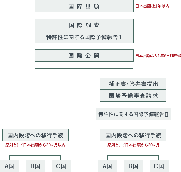 特許協力(PCT)出願の経過